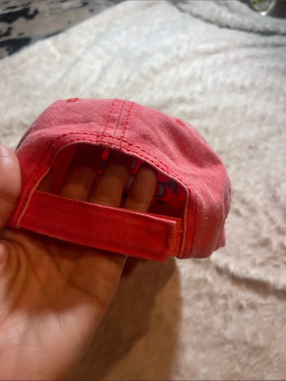 Aruba 'Happy Island' Embroidered Red Baseball Cap